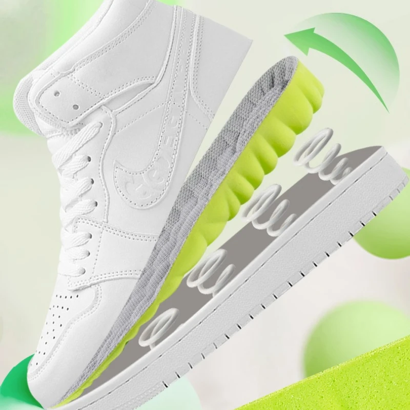 1Pair Height Increase Insoles Breathable Anti-Odor Insole Shock Absorbing Shoe Sole Soft Comfortable Sports Insole  Air Insole