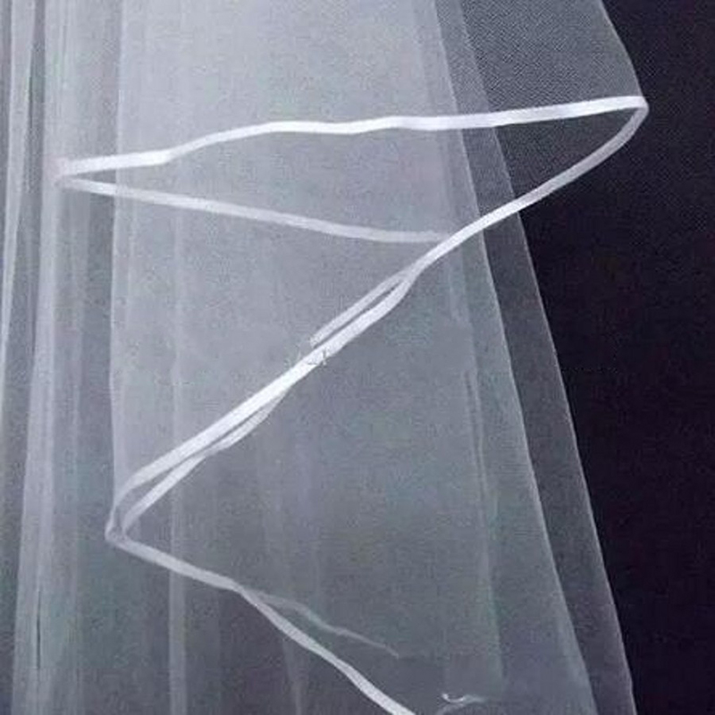 Modischer kurzer Tüll-Hochzeitsschleier mit Kamm, weißes Elfenbein, zweilagiger Brautschleier für die Braut für die Hochzeit, Hochzeitszubehör