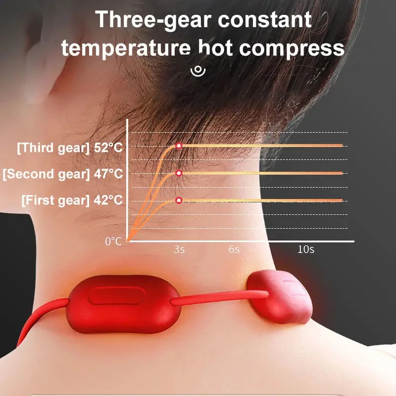 Mini massageador de pescoço portátil - massagem cervical suspensa inteligente