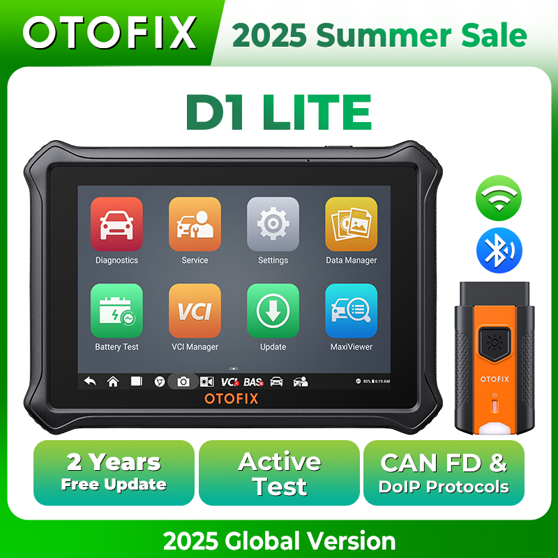 OTOFIX D1 Lite Automotive OBD2-scanner 2-jarige update Bidirectionele bediening Alle systeemdiagnostische scantool FCA SGW CAN FD & DoIP