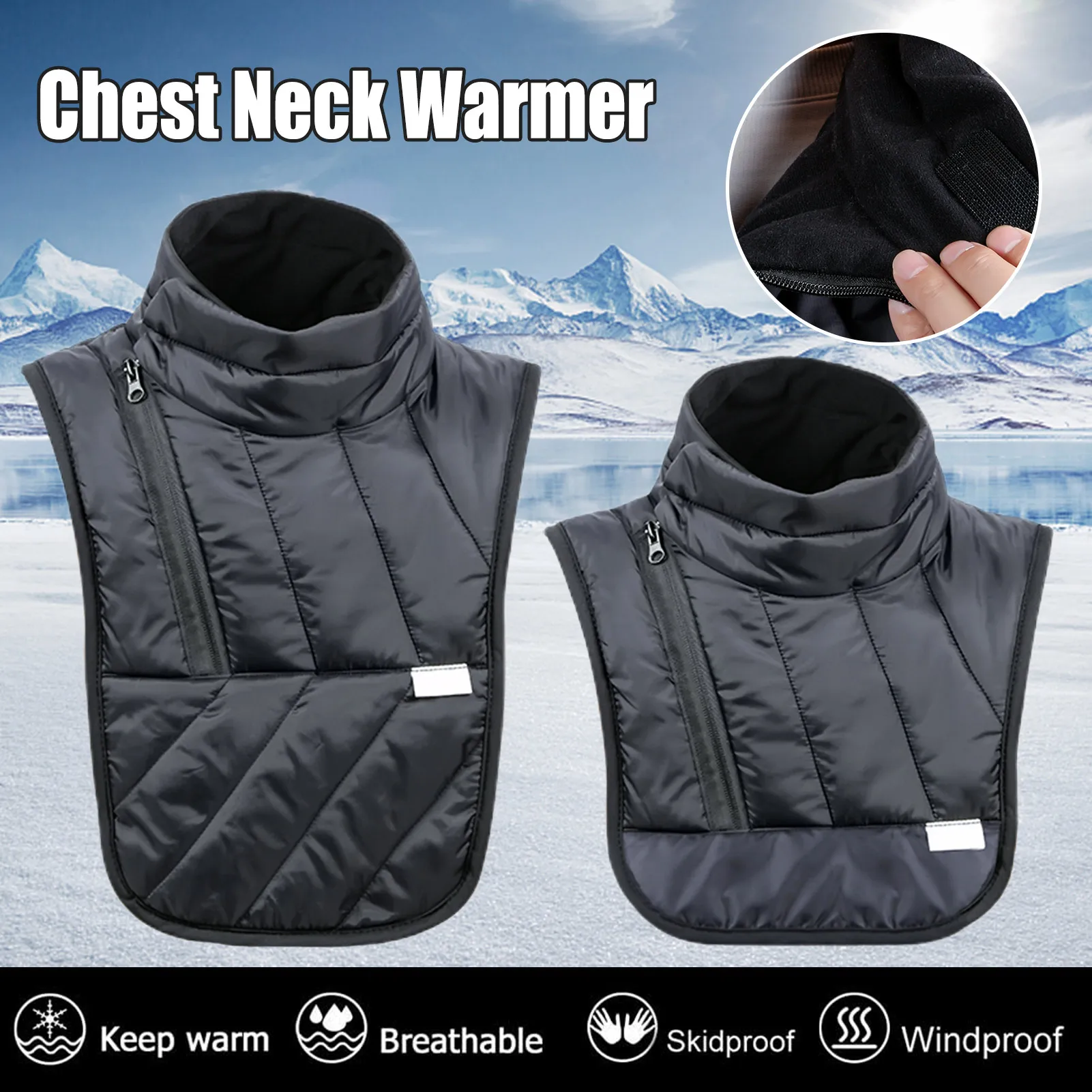 Bufanda de cuello cálida para mantener el invierno, Protector de pecho y cuello para motociclista, bufanda más cálida a prueba de viento, Baberos, Collar térmico para motocicleta