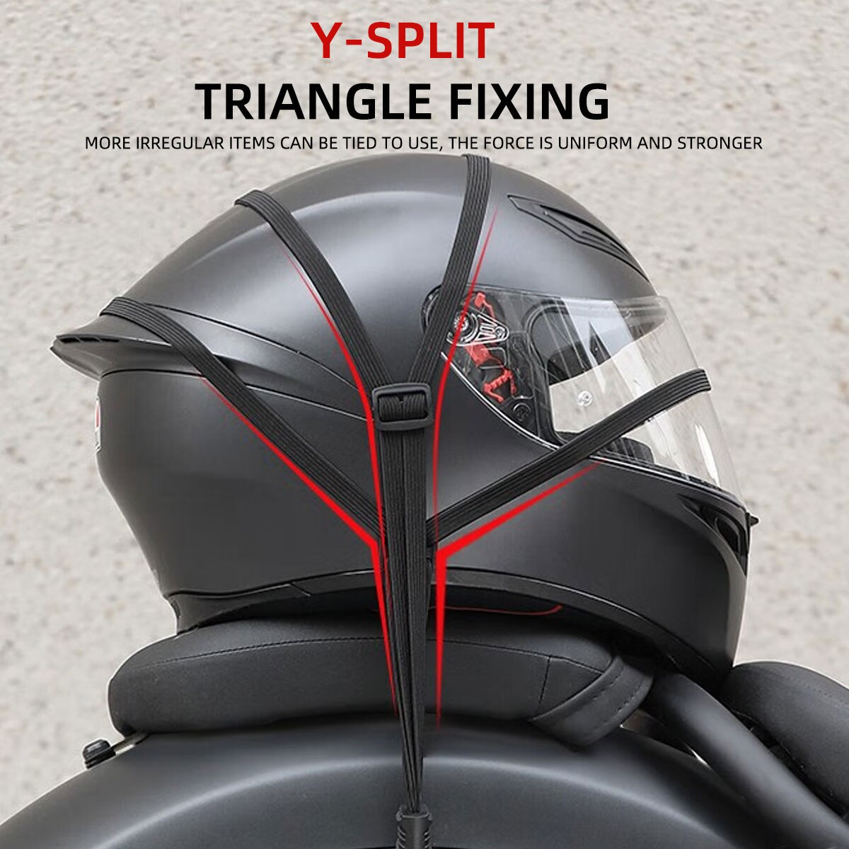 60cm Motorcycle Luggage Strap Helmet Fixed Straps Universal Retractable Elastic Buckle Rope Motorbike Durable Helmet Luggage Net