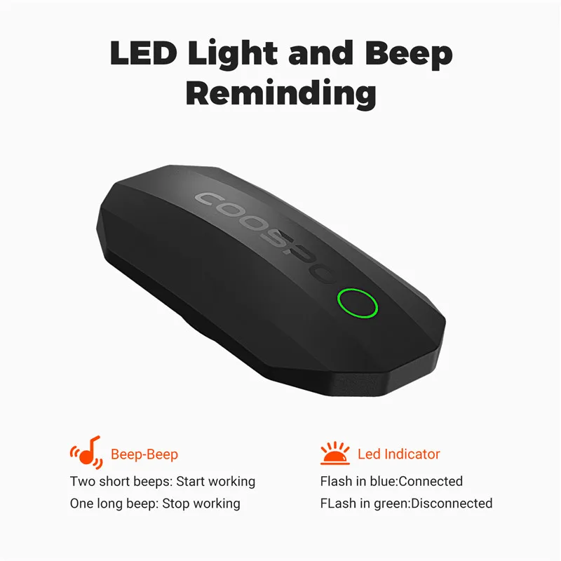 COOSPO H808S Heart Rate Sensor สายคล้องคอ HRM Monitor ANT + บลูทูธ IP67 สําหรับ Peloton Zwift DDP โยคะ Wahoo Polar Beat