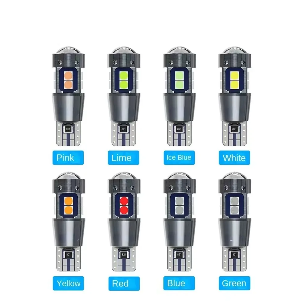 4ชิ้นไฟด้านข้างภายในรถ T10 W5W ไฟท้าย LED 192 3030 10SMD 12V โคมไฟอัตโนมัติ CANbus ไม่มีข้อผิดพลาดหลอดไฟท้ายรถเครื่องหมายรถ