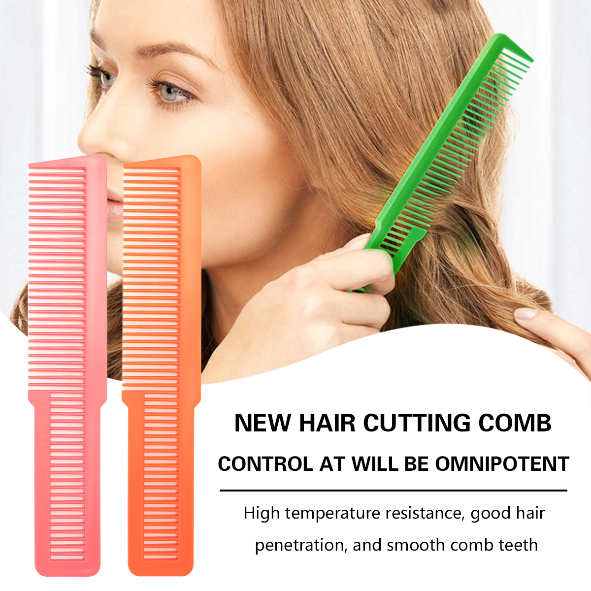 Plastics Comb Professional Dual Purpose Salon Hair Hairdressing Anti-static Barbers Comb Ultra Thin Hair Brush Styling Tools