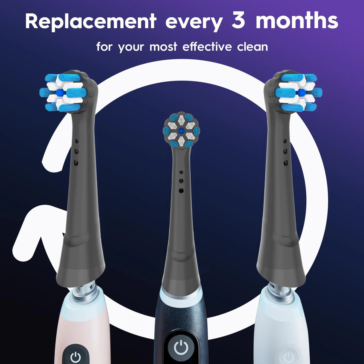 Vervangende opzetborstels compatibel met Braun Oral B iO 3/4/5/6/7/8/9/10 serie elektrische tandenborstel vervangende hoofden