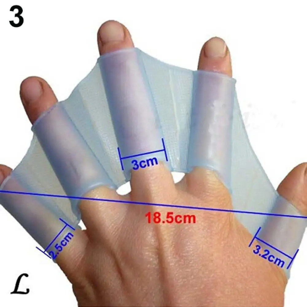 กบประเภทว่ายน้ําถุงมือพังผืดซิลิโคน Girdles ว่ายน้ํามือ Fins Flippers Finger Webbed ถุงมือ Paddle กีฬาทางน้ํา