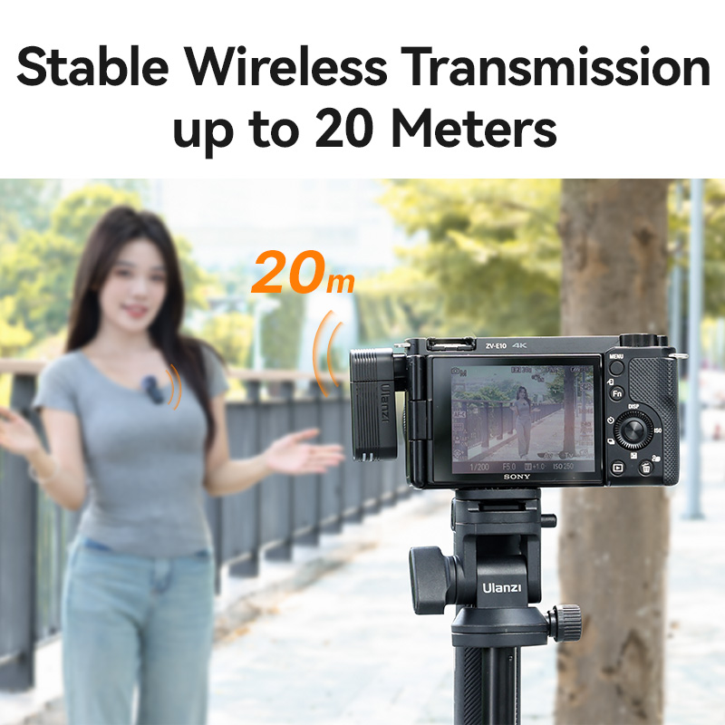 Ulanzi A100 Wireless Microphone Lavalier MIC for iPhone 16 15 Pro(Max) Camera Sound Recording Real-time Monitoring J12 Upgrade