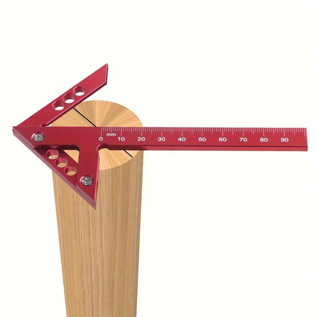 Metric/Inch Center Scribe Measuring Tool, Woodworking Line Caliber Gauge, 45/90 Degree Right Angle Line Gauge Carpenter Ruler