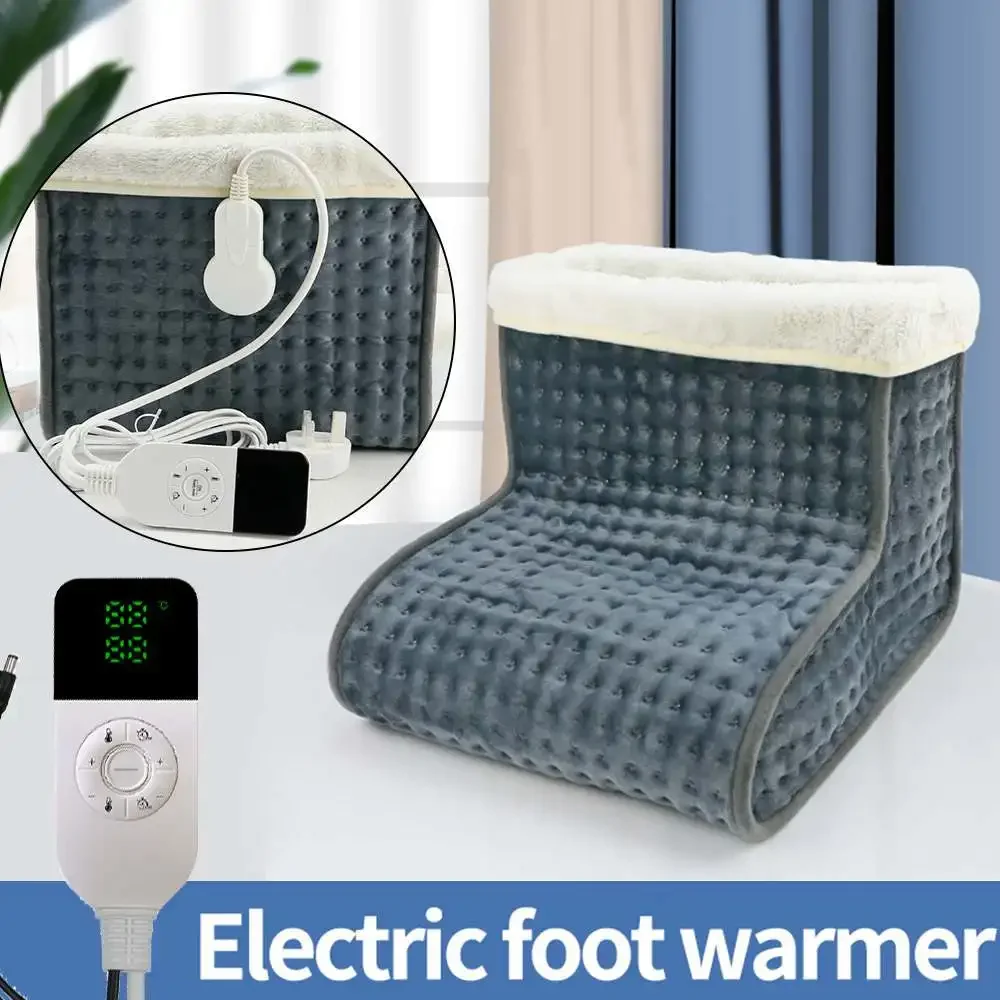 Pemanas Penghangat Kaki Elektrik 90W Penutup Kaki Hangat Bantalan Pemanas Kaki Hemat Daya Pengisi Daya USB Bersirkulasi untuk Rumah Kamar Tidur Tidur