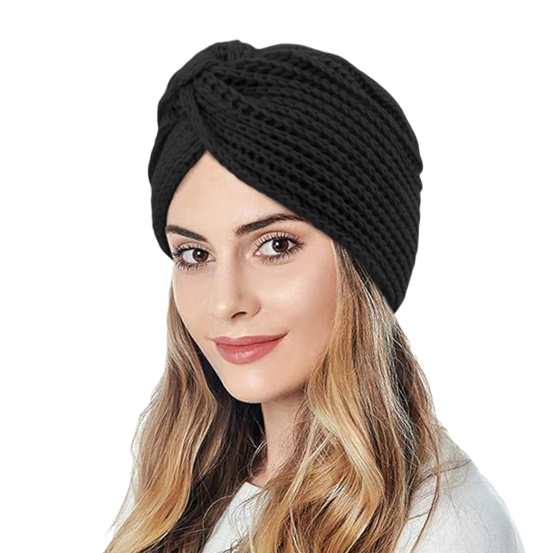 Nowe damskie czapki zimowe dzianiny luźne czapki wełniane kapelusze ciepłe turban okłady na głowę grube czapki po chemioterapii dla pacjenta z rakiem