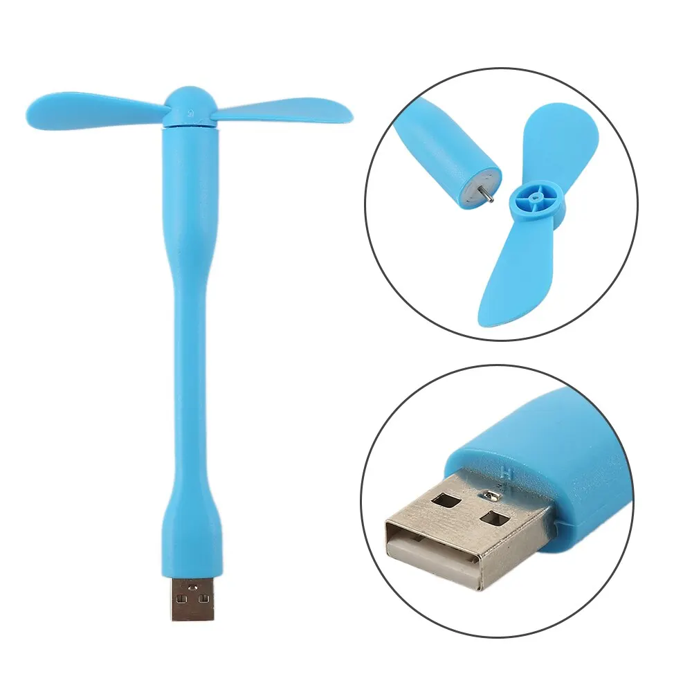 พัดลม USB ขนาดเล็กพัดลมยืดหยุ่นแบบงอได้สำหรับแบตสำรองแล็ปท็อปพีซีสายชาร์จ AC พัดลมมือถือแบบพกพาสำหรับคอมพิวเตอร์อุปกรณ์ฤดูร้อน