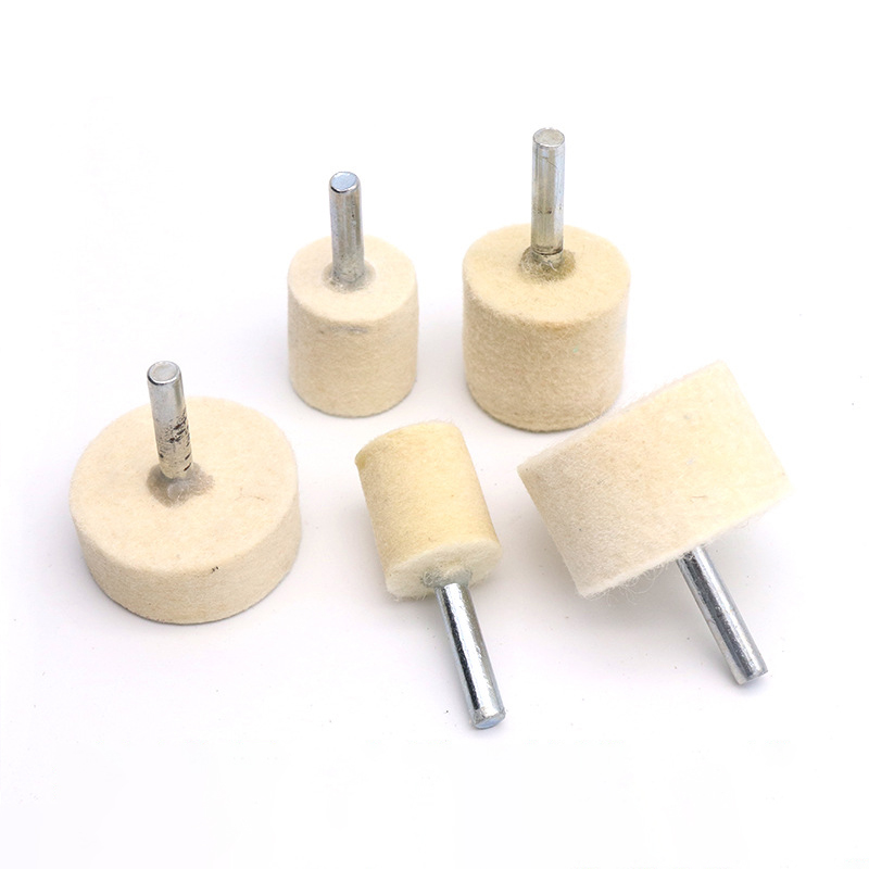6mm Shank Pad Wool Felt Polishing Buffing Wheel Grinding 20mm 25mm 30mm 35mm 40mm for Drill Rotary Tools