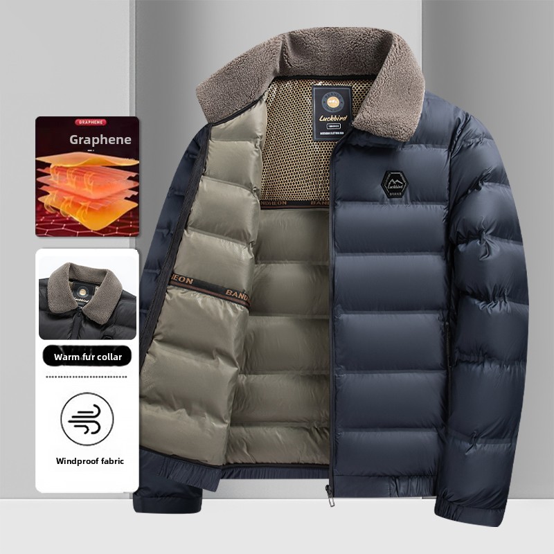 Erstklassige Graphen-Wärmetechnologie ​   Neue Winter-Parka-Jacke für Herren, Windjacke, diamantgesteppte Bubble Puffer-Mäntel