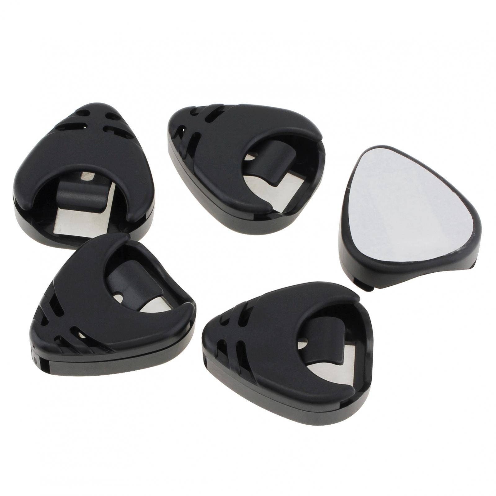 5pcs Guitar Picks Holder Plastic Stick-on Guitar Pick Case Electric Guitar Accessories for Bass Ukulele