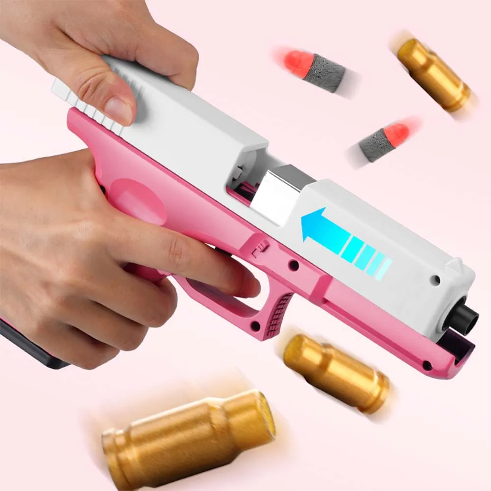 Shell Ejection Toy Gun with Soft Bullet Toy Guns for Boys Educational Model Greats Gifts for Kids Age 5+