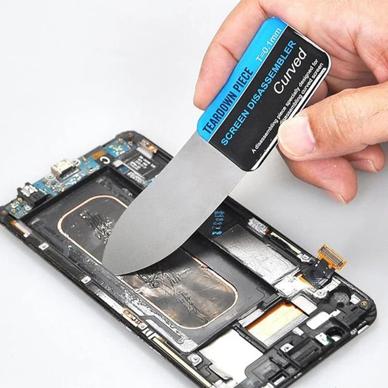 1 pezzo di schermo LCD curvo per telefono cellulare Spudger apertura strumenti per carte di leva telefono cellulare flessibile ultra sottile smontare metallo in acciaio