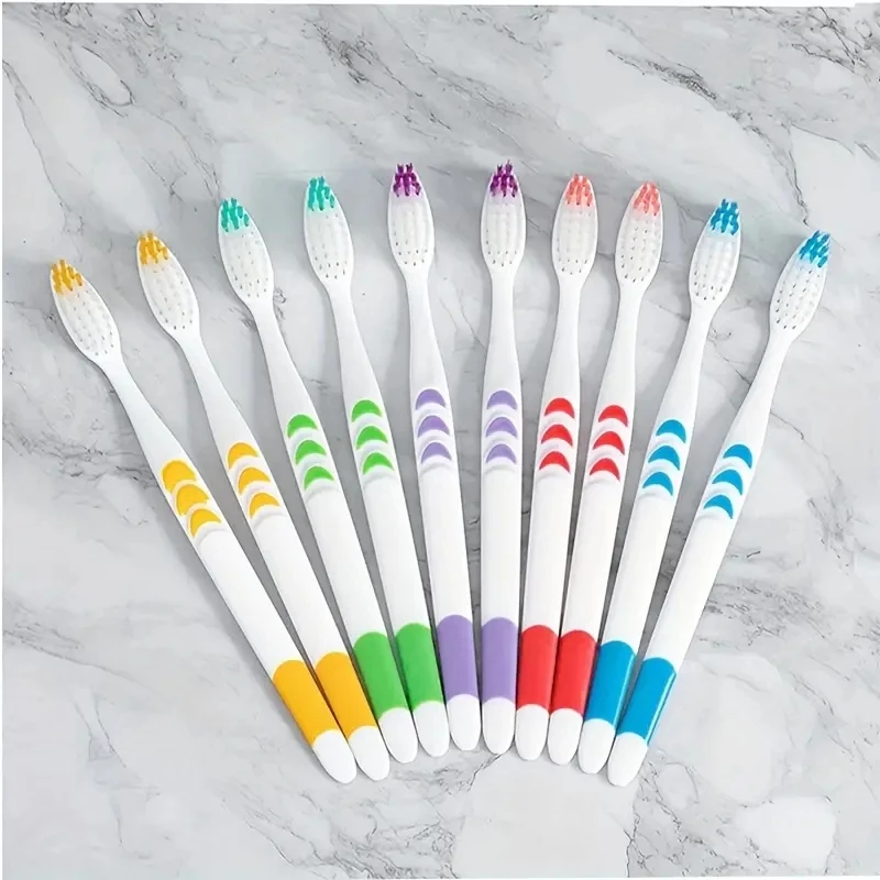 10 ชิ้น Double Ultra Soft แปรงสีฟัน, ถ่านไม้ไผ่ NanoToothbrushes, ทันตกรรมส่วนบุคคลแปรงฟันสนับสนุนแปรงสีฟันสําหรับผู้ใหญ่