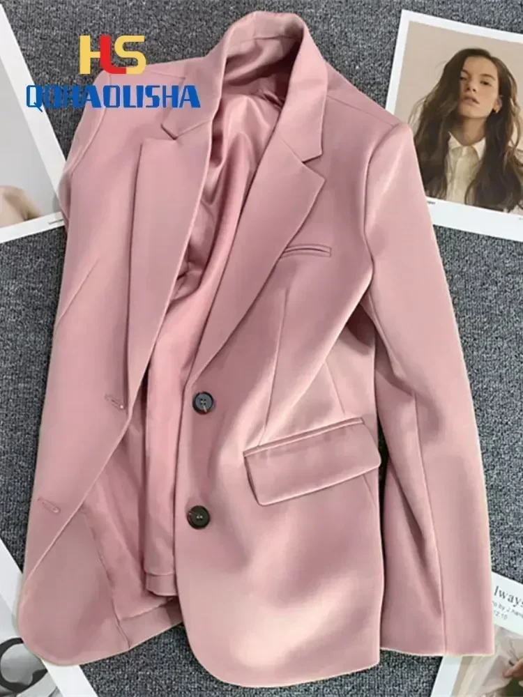 Damenjacke, neu in koreanischer Mode, kleiner Anzug, Oberteil, brauner Anzug, Mantel, Kleidung, lockerer, gerader Temperament-dünner Blazer für Frauen