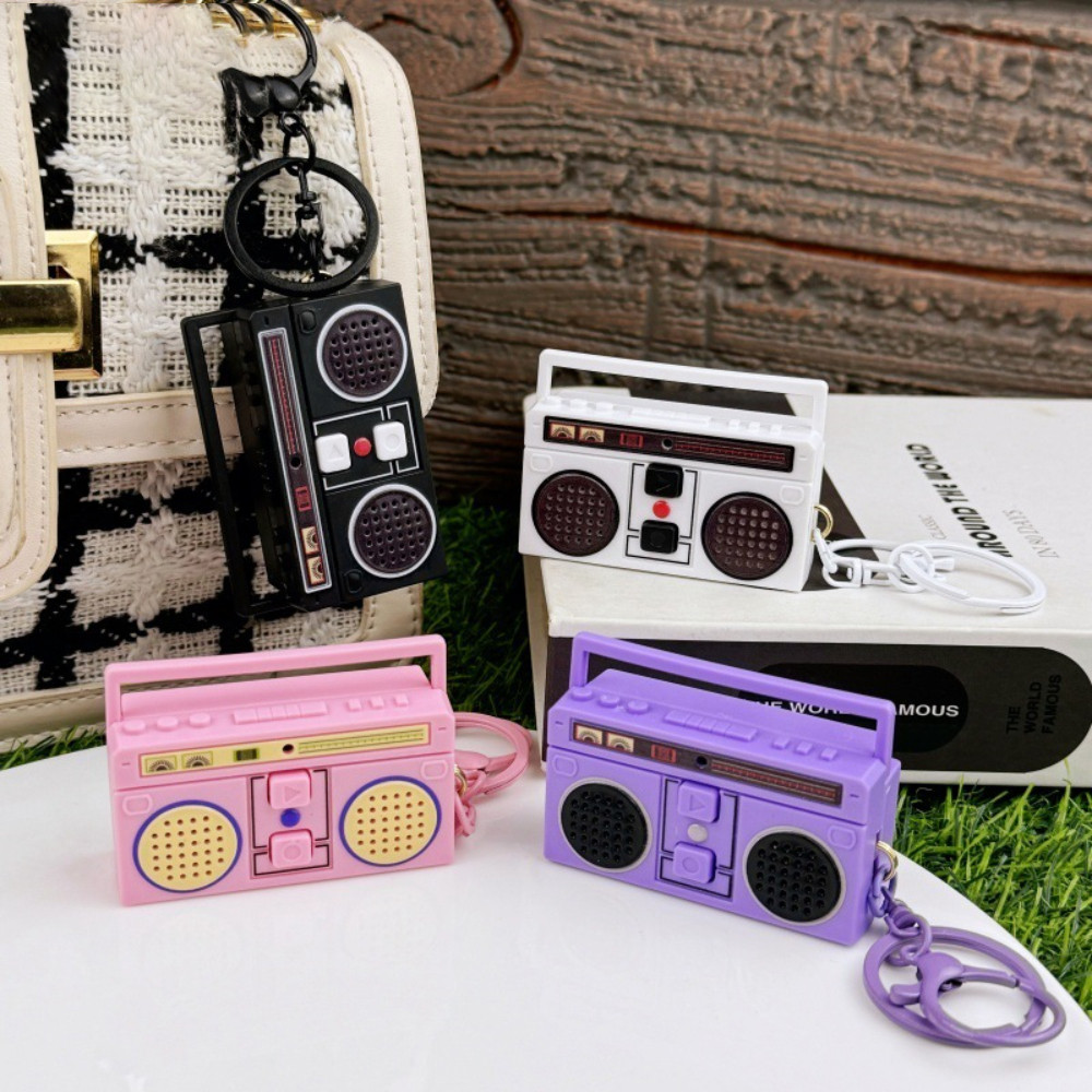 Creative Funny Mini Radio Recorder Music Toys Classical Bag Ornaments Keychain Gift