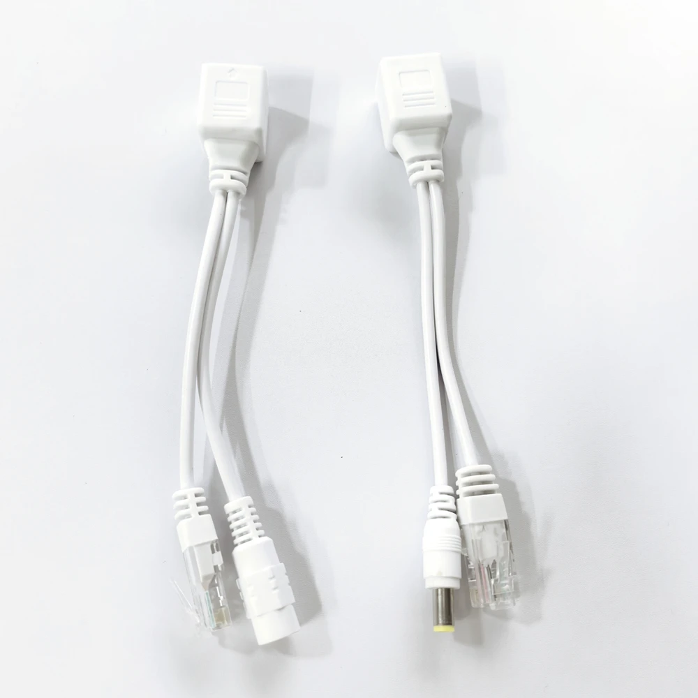 2/5/10 par kabel POE pasywny zasilacz przez sieć Ethernet rozdzielacz POE RJ45 wtryskiwacz moduł zasilania 12-48v dla kamer IP