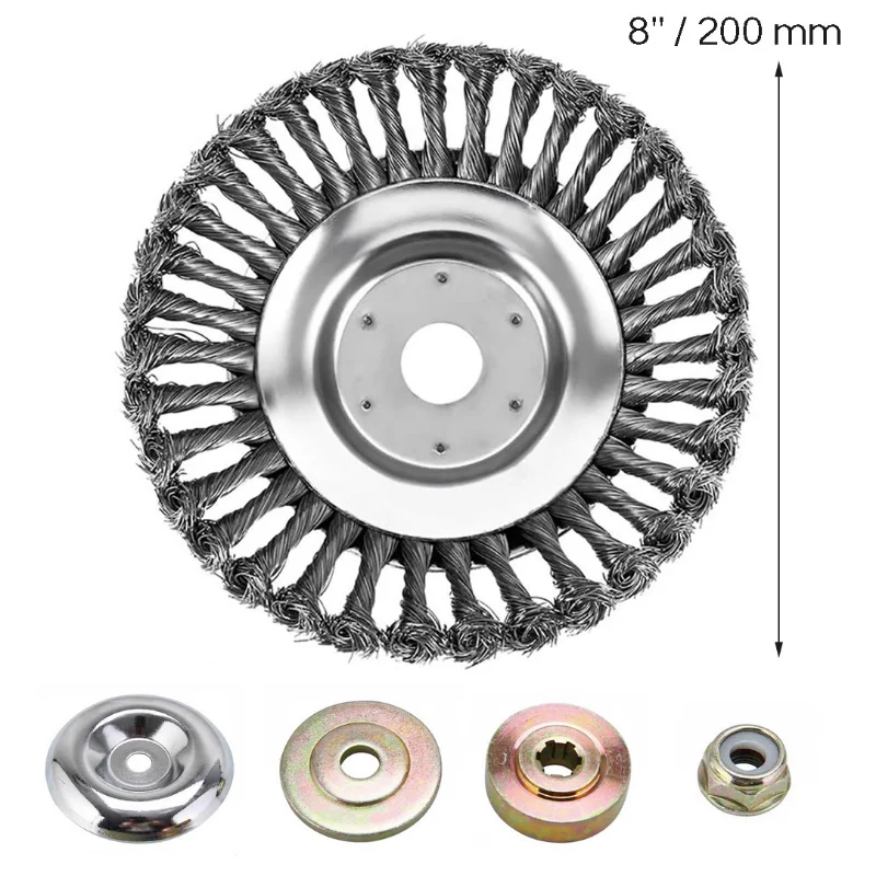 6/8inch neues Upgrade Stahldraht rad Bürstens cheibe Unkraut Bürsten kopf Garten Rasenmäher Universal Grass ch neider Kopfs ch neider Werkzeug