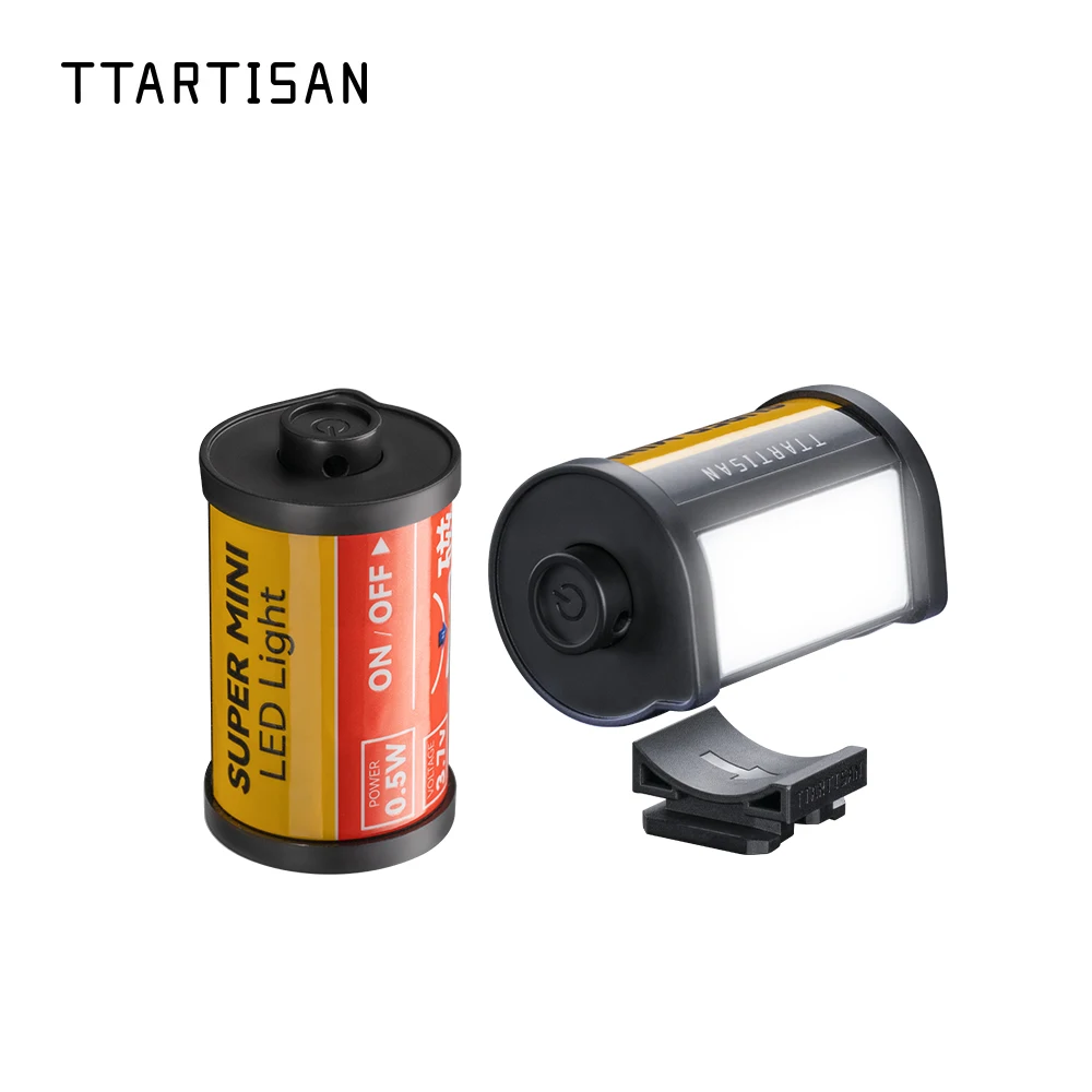 TTARTISAN Luz de relleno Luz de vídeo Montaje magnético Estilo de película Reteo Mini luz LED 0,5 W 3000/4500/6000 K CRI 95 + 300 mAh Zapata fría