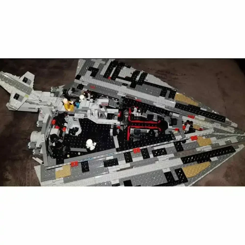 ใหม่ Destroyer Space ใช้งานร่วมกับ Starship Fighter ยานอวกาศชุด Building Blocks DIY ของเล่นเด็กของขวัญวันเกิด 1457 ชิ้น