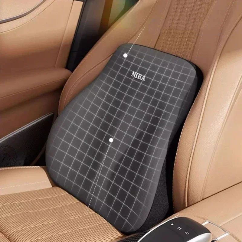 Almohadas para el cuello del coche, paquete de 1 Uds. De cuero Pu de ambos lados, reposacabezas para aliviar el dolor de cabeza, almohada Universal de fibra rellena para coche