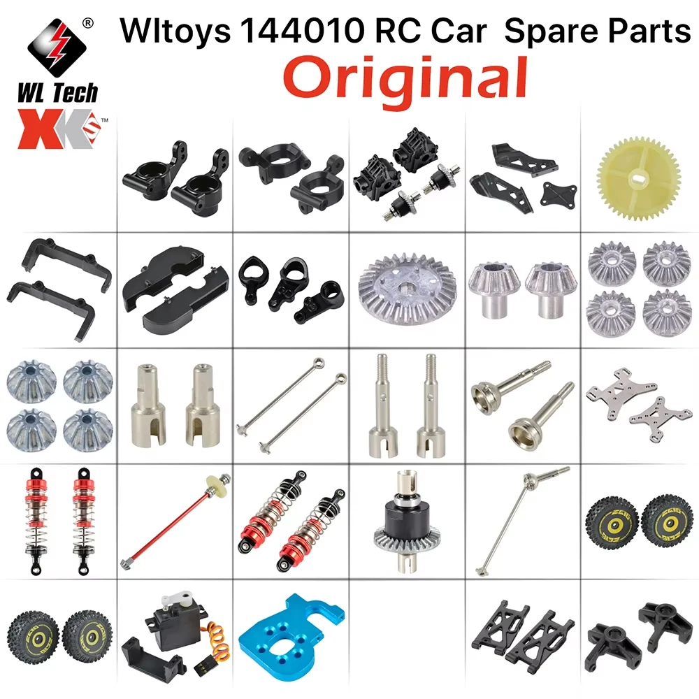 Оригинальный Wltoys 144010   1/14 запасные части для радиоуправляемого автомобиля ESC поворотный рычаг C дифференциал сиденья Wavebox шина шестерня амортизаторы комплект деталей
