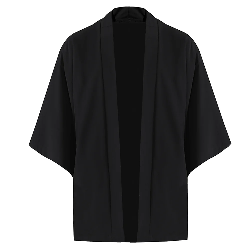 Kimonos cosplay samurai preto para homens e mulheres, roupa estilo japonês, haori tradicional, cardigã na moda harajuku, yukata