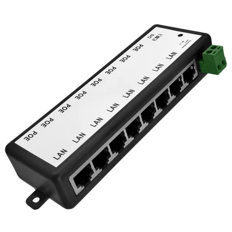 4 porty 8 portów wtryskiwacz POE POE Splitter dla sieci CCTV kamera POE zasilania przez Ethernet IEEE802.3af