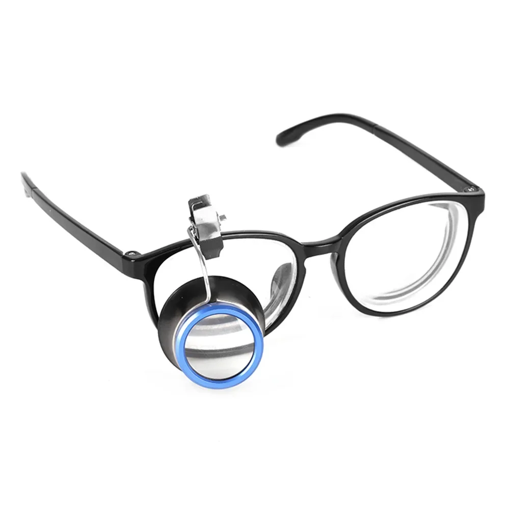 5X 10X 20X Lente d'ingrandimento per occhiali Clip-On Lente d'ingrandimento Lente d'ingrandimento Oculare portatile Operazione di processo Strumento di riparazione per orologiai