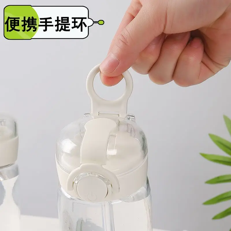 Sanrio-taza de plástico con pajita portátil, taza de agua Kuromi de dibujos animados, portátil, resistente a caídas, resistente a altas temperaturas