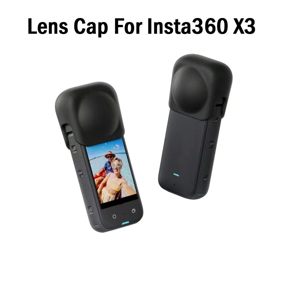 Capa protetora anti-scratch Lens Cap para Insta360 X3, capa protetora de silicone Dustproof, câmera de ação panorâmica