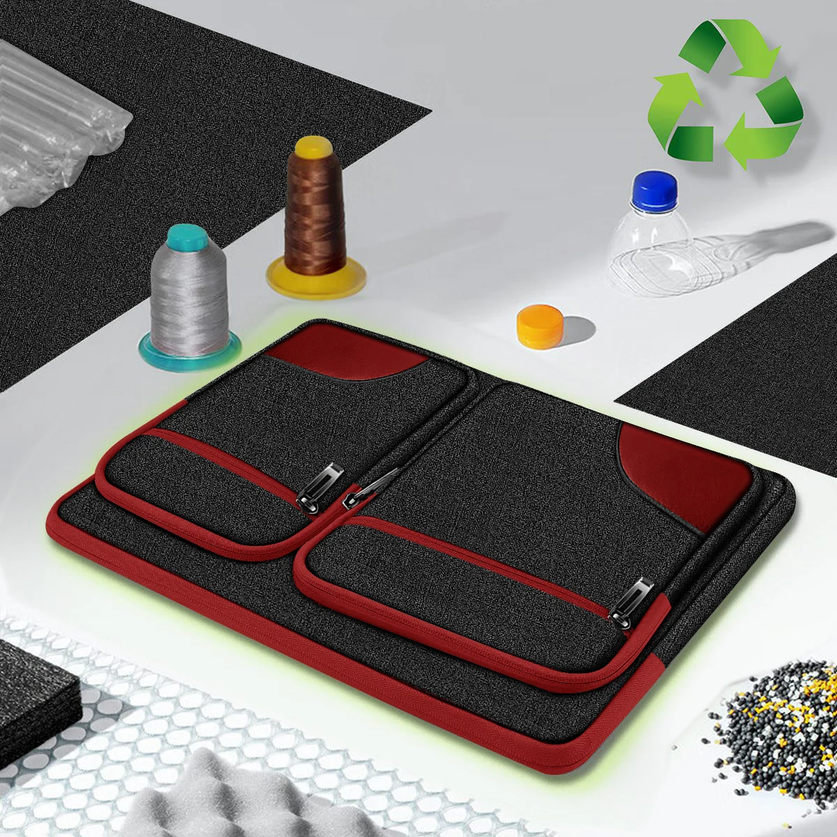 Laptop Case 15 15.6 16 inches Sleeve with 5 Pockets Compatible with MacBook Pro 16 inch 2025-2019 M4 M3 M2 M1, Mac 15.4"