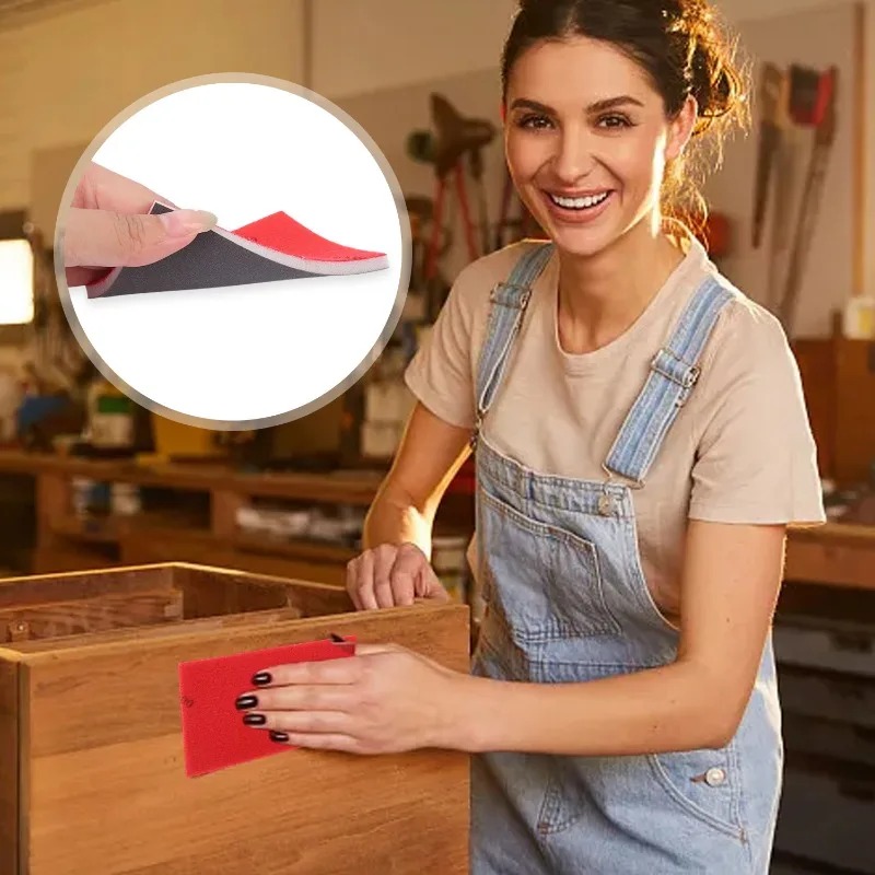 20/5x Sanding Sponge Pad Set Wet Dry Grinding Sponge Sand Blocks 180-2000 Grit Flexible Sanding Pad for Polishing Abrasive Tools