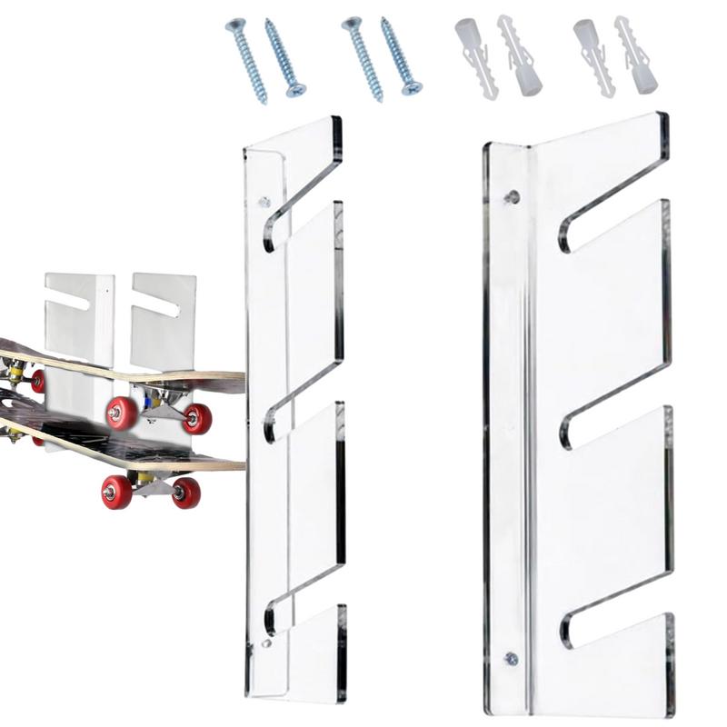 Acryl-Skateboard-Halter, Snowboard-Aufbewahrungsregal, Wandmontage, Wandmontage, 3-stufige Acryl-Snowboard-Aufbewahrung, Fitnessgeräte