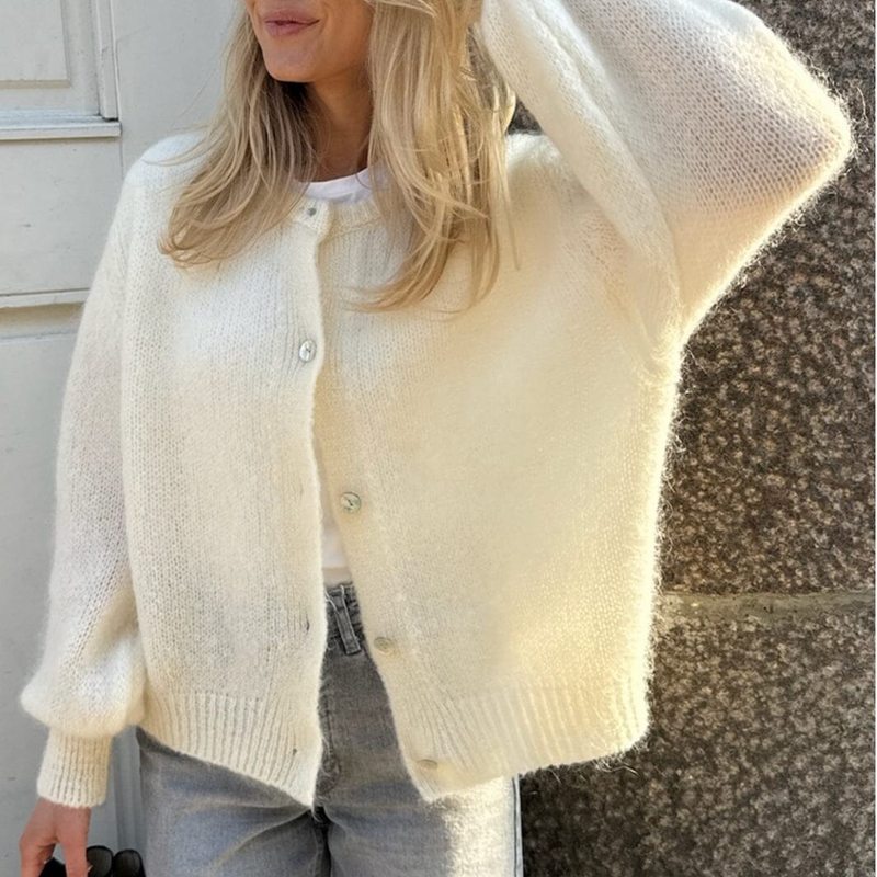 Frauen Damen Mode Einfarbig Strickjacken Frühling Herbst Button-Down Strickwaren Jacke Mantel Preppy Y2K Vintage Gestrickte Pullover