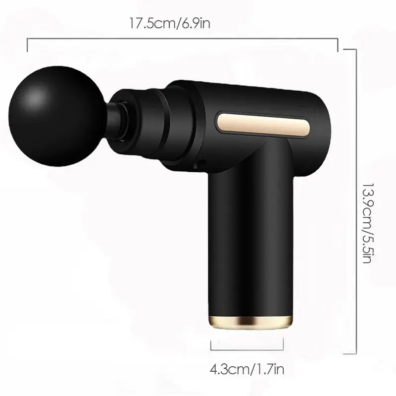 Mini pistola de massagem sem fio, equipamento de massagem para relaxamento muscular, membrana de pescoço, instrumento de massagem para coluna cervical