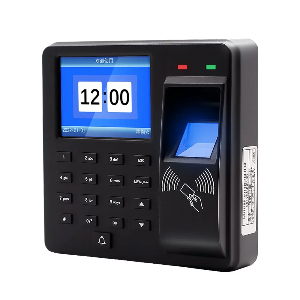 125khz rfid biométrico impressão digital comparecimento do tempo relógio gravador reconhecimento de funcionário verificar em tempo gravação porta controle acesso