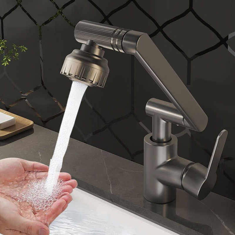 Robinet rotatif universel double Mode bras robotique lavabo cuisine salle de bains chaud et froid ménage bassin lavabo évier