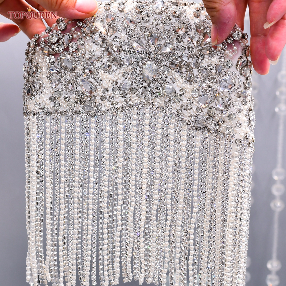 TOPQUEEN SP36 Customization  Rhinestone Patches Embellishment Scrapbooking Sewing Applique for Clothing Patch Women Epaulettes