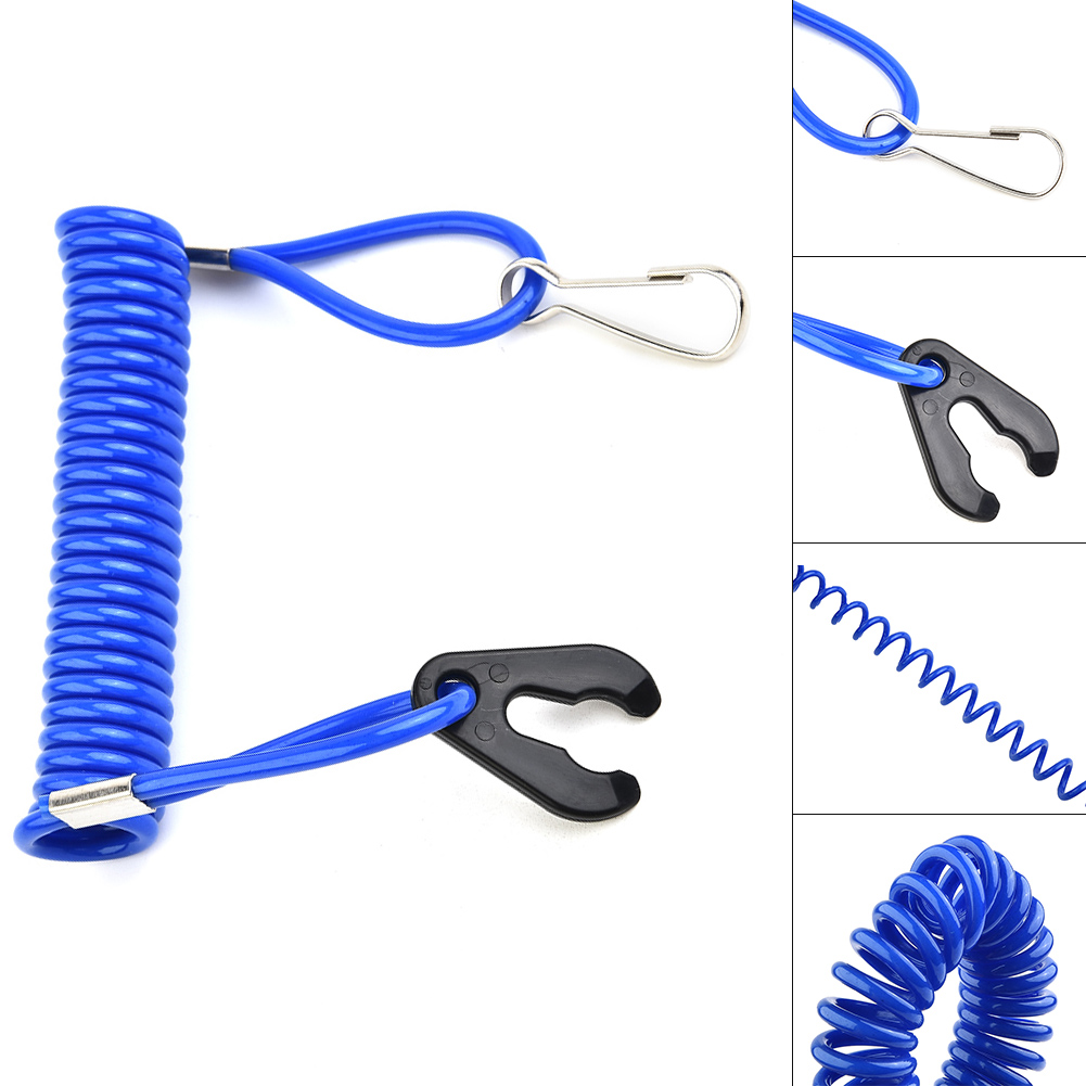 Boot Motor Kill Stop Schalter Schlüssel Seil Sicherheit Lanyard Tether Wasserdichte Design Blau Für Außenbordmotor Für Honda Für Johnson 1,6 m