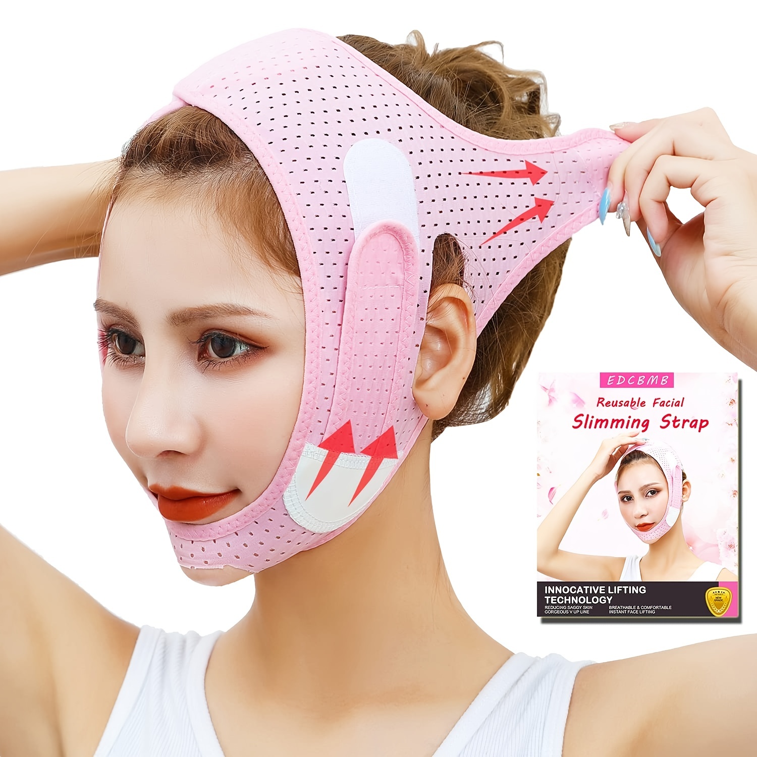 Reductor de barbilla doble, correa para adelgazar la cara, eliminador de mascarilla en forma de V, removedor, cinta, cinturón para mujeres, mascarilla facial antiarrugas, liftin