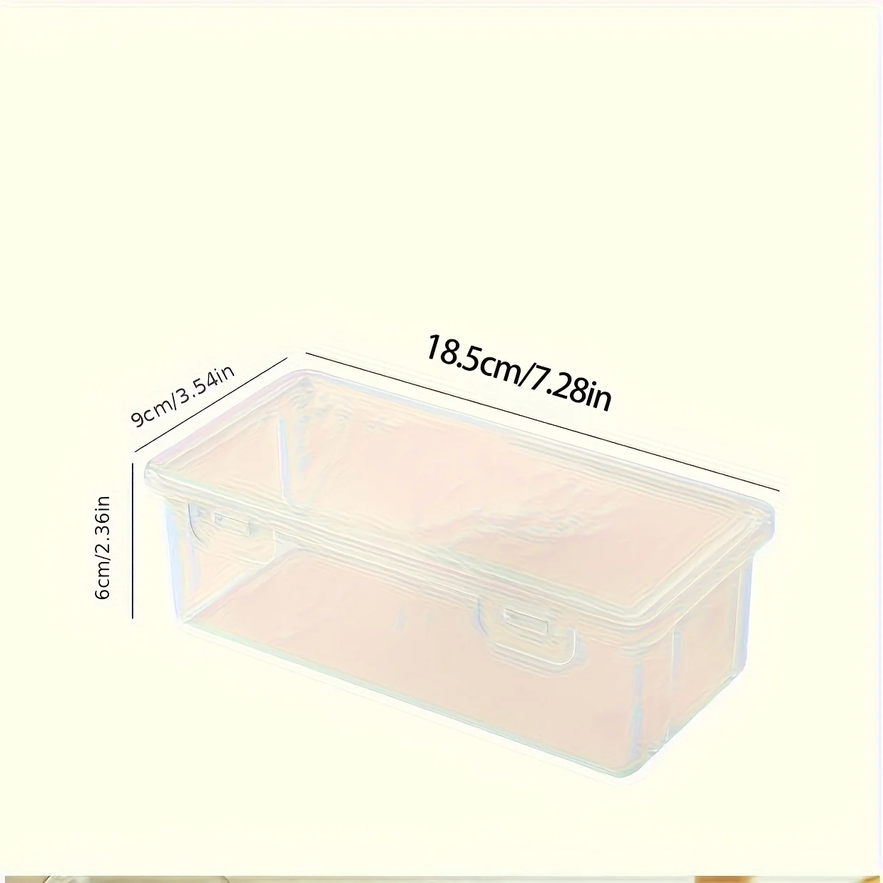 Scatole portaoggetti grandi in plastica trasparente da 1/4 pezzi con coperchi incernierati, ideali per ornamenti di gioielli, forniture per la casa e l'organizzazione dell'ufficio
