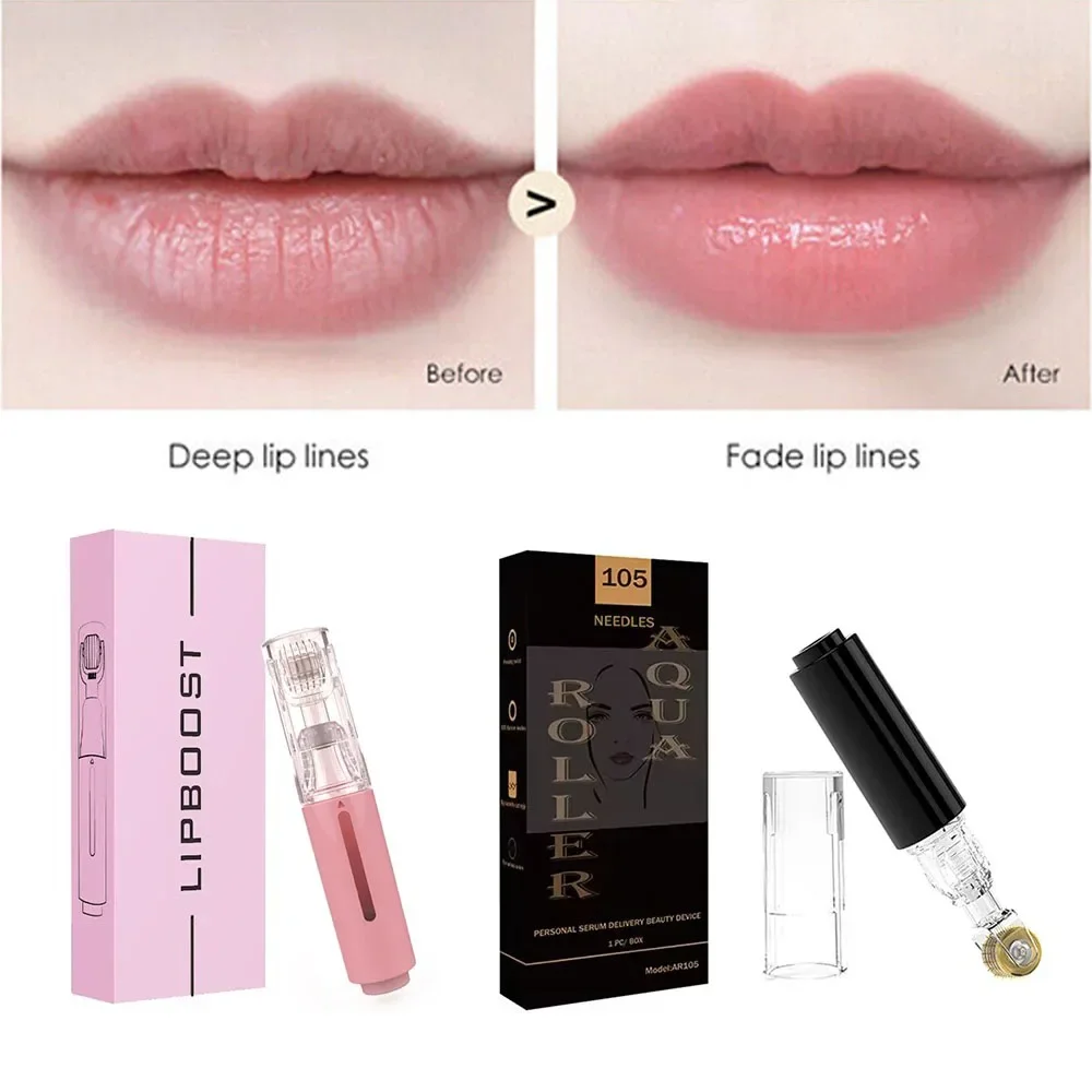 105 เข็ม Derma Micro Needle Roller Beard Growth Roller เข็มไทเทเนียม Beautifying Lip Treatment Skin Care ไม่ต้องใช้เซรั่ม