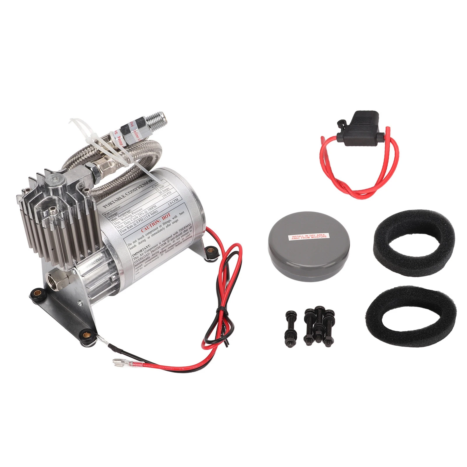 Universeller Hoch leistungs luft kompressor 12v 20a 150 psi für LKW Auto Zug Hupen Aufhängungen suv rv Boot Abholung Zubehör