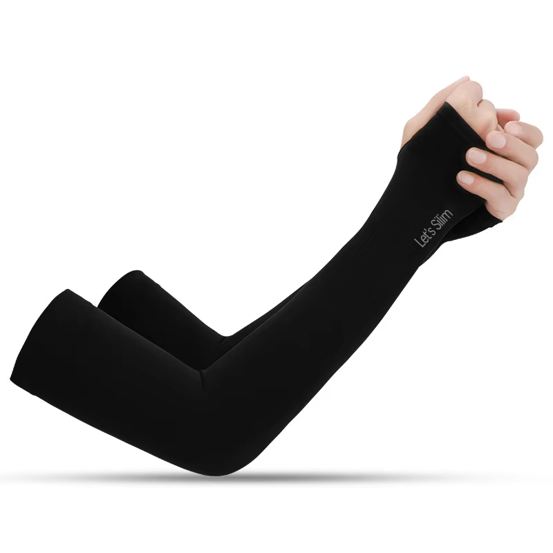 Anti-UV Arm Covers for Men Women Cycling Fingerless Gloves Summer Sport Ice Silk Cool Scarf Silk Elastic Arm Covers Driving