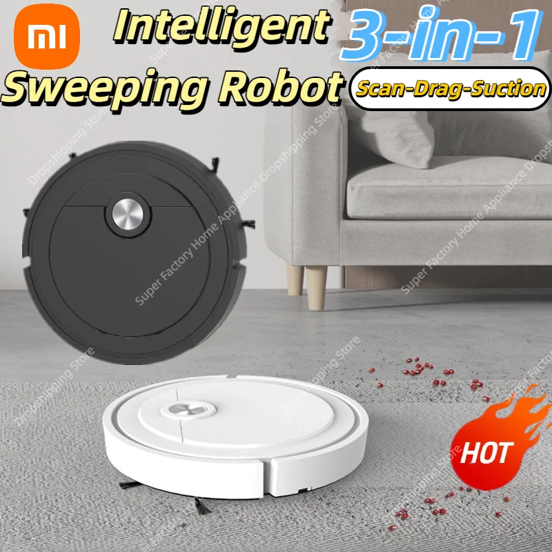 Xiaomi 3-in-1 Scan Drag Suction Intelligent Sweeping Robot Wide Range Dust Pet Hair Cleaner Rechargeable Fully Automatic Vacuum